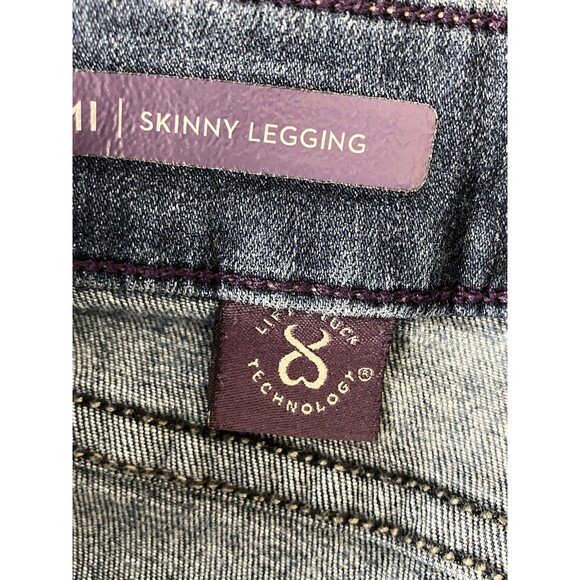 NYDJ Womens AMI Blue Jean Skinny Stretchy Leggings Size 4 - Picture 3 of 7